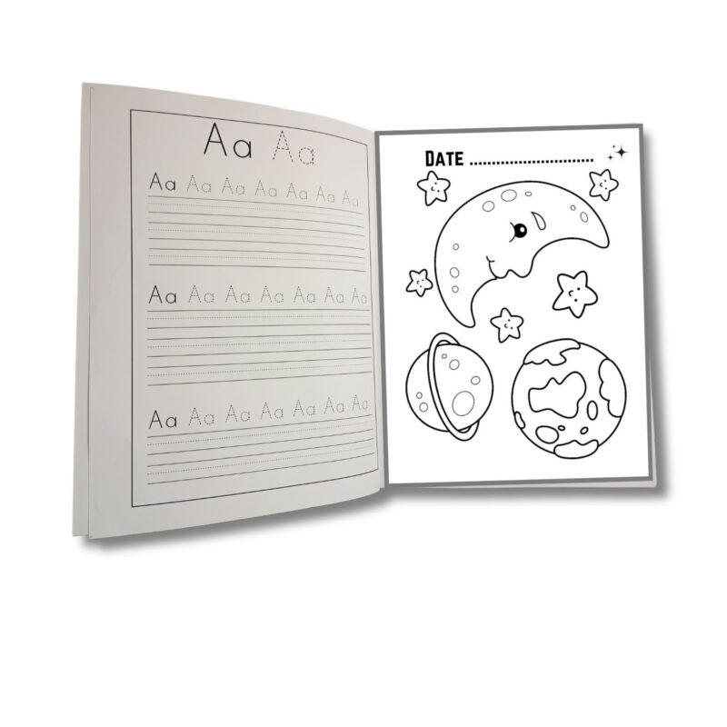 Planets Coloring Book with English Letters Tracing Combo Book 100 Pages - Image 4