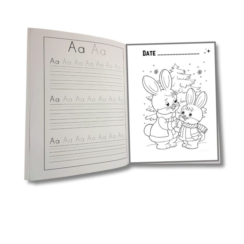 Christmas Animals Coloring and ABC  Letters Tracing Book Combo 100 Pages - Image 3