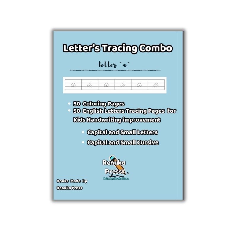 Ghost Coloring and ABC English Letters Tracing Combo Book for Kids 100 Pages - Image 2