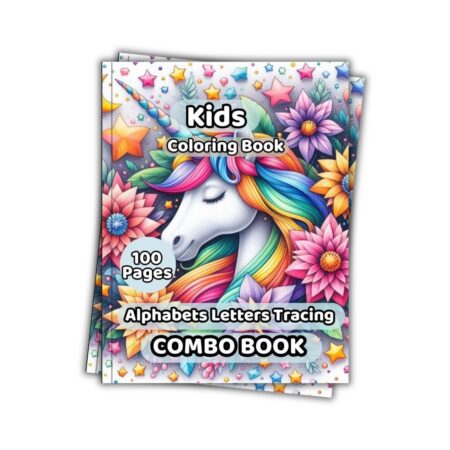 Kids Coloring Book with A to Z Alphabets Tracing Combo 100 Pages